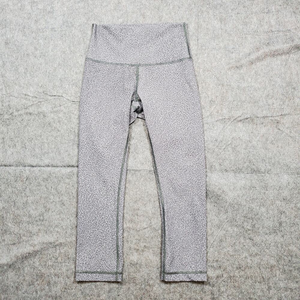 Lululemon Leggings Womens 4 Wunder Under Crop HiRise Luxtreme 21" Fractal Alpine